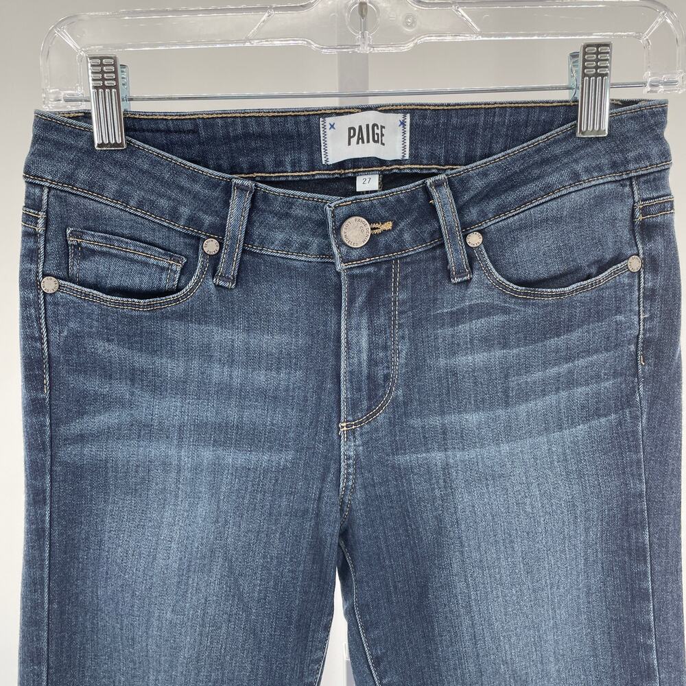 Paige Verdugo Ankle Stretch Medium Wash Blue Denim Skinny Jeans 27 - Picture 4 of 14